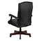 Flash Furniture Executive Chair Fixed Arms, 19-1/2" to 23" Height, Metal, Black LeatherSoft 801L-LF0005-BK-LEA-GG - alternate 4