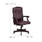 Flash Furniture Executive Chair Fixed Arms, 19-1/2" to 23" Height, Leather, Burgundy LeatherSoft 801L-LF0019-BY-LEA-GG - alternate 5