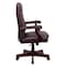 Flash Furniture Executive Chair Fixed Arms, 19-1/2" to 23" Height, Leather, Burgundy LeatherSoft 801L-LF0019-BY-LEA-GG - alternate 3