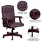Flash Furniture Executive Chair Fixed Arms, 19-1/2" to 23" Height, Leather, Burgundy LeatherSoft 801L-LF0019-BY-LEA-GG - alternate 6