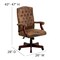Flash Furniture Executive Chair Brown High Back Exec Chair, Fixed Arms, 19-1/2" to 23" Height 802-BRN-GG - alternate 7