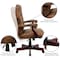 Flash Furniture Executive Chair Brown High Back Exec Chair, Fixed Arms, 19-1/2" to 23" Height 802-BRN-GG - alternate 6