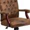 Flash Furniture Executive Chair Brown High Back Exec Chair, Fixed Arms, 19-1/2" to 23" Height 802-BRN-GG - alternate 8