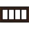 Lutron Designer Wall Plates, Number of Gangs: 4 Thermoset, Gloss Finish, Brown CW-4-BR - alternate 2