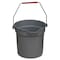 Rubbermaid Commercial Bucket, Brute 1 Ea, 10.2 in H, Nickel, Chrome, Gray 296300GY - alternate 2