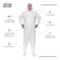 International Enviroguard Disposable Coverallss, M, White, 25 PK 8119-M - alternate 3