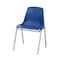 National Public Seating Stacking Chair, 8100 Series, Polypropylene Blue, PK4 8125 - alternate 2