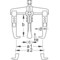 Gedore Universal Puller, 3-Arm Pattern, 200 x 150 1.07/2A - alternate 2