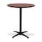 Kfi Round KFI 42in Dark Mahogany Breakroom Table with Arched X Base, Commercial Grade, Made in the USA T42RD-B2125-38-MH - alternate 2
