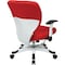 Office Star Managerial Chair Desk Chair, Adjustable Arms, 16-3/4" to 19-1/2" Height, Mesh, Red 5200W-9 - alternate 6
