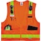 Ergodyne Orange Type R Class 2 Hi-Gloss Surveyors, Poly, Mesh, Zipper Closure, 4 Outside Pockets, Orange 8250ZHG - alternate 5