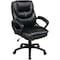 Office Star Managerial Chair Desk Chair, Fixed Arms, 19" to 22" Height, Leather, Black FL660-U6 - alternate 7