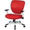 Office Star Managerial Chair Desk Chair, Adjustable Arms, 16-3/4" to 19-1/2" Height, Mesh, Red 5200W-9 - alternate 7