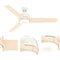 Hunter Decorative Ceiling Fan, 54 in Blade Dia, 3 Blades, 6 Speeds, 120, Fresh White, 54" W 59423 - alternate 4