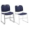 National Public Seating Stacking Chair, 8500 Series, Polypropylene Navy Blue, PK4 8505 - alternate 4
