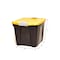 Durabilt Stackable Storage Tote W/ Lid, 10 gal, 19 in L x 15-3/4 in W x 13-1/4 in H, Black, Yellow, Gray 8510GRBKYL.10 - alternate 4