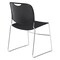 National Public Seating Stacking Chair, 8500 Series, Polypropylene Black, PK4 8510 - alternate 3