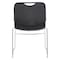 National Public Seating Stacking Chair, 8500 Series, Polypropylene Black, PK4 8510 - alternate 4