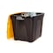 Durabilt Stackable Storage Tote W/ Lid, 22 gal, 23-3/4 in L x 18 in W x 17-1/4 in H, Black, Yellow, Gray 8520GRBKYL.08 - alternate 3