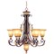 Livex Lighting Villa Verona 7 Light Verona Bronze with Aged Gold Leaf Chandelier 8576-63 - alternate 1