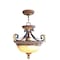Livex Lighting Villa Verona 2 Light Verona Bronze with Aged Gold Leaf Convertible 8577-63 - alternate 3