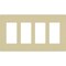 Lutron Designer Wall Plates, Number of Gangs: 4 Thermoset, Gloss Finish, Ivory CW-4-IV - alternate 2