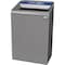 Rubbermaid Commercial 33 gal Rectangular Recycling Bin, Open Top, Gray, Steel, 1 Openings 1961629 - alternate 3