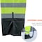 Ergodyne Black Bottom Rain Bibs, Lime, Medium, Polyester/Polyurethane Coating, 30" to 34" Waist, M 8918BK - alternate 2