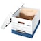 Bankers Box File Box, Corrugated Fiberboard, 12 in W, 15 in D, 10 in H, Lift-Off Locking Lid Closure 0083601 - alternate 2
