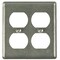 Raco Box Cover, Square Box Type, 2 Gang, Galvanized Steel, 2 Duplex Receptacle Cover Type 873 - alternate 2