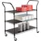 Safco Wire Utility Cart 3 Shelf 5338BL - alternate 2