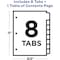 Avery Avery Ready Index Table of Contents Dividers 11133, 8-Tab Set 7278211133 - alternate 8
