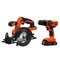 Black & Decker 20V MAX* Lithium Ion Drill/Driver + Circular Saw Combo Kit BD2KITCDDCS - alternate 2