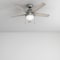 Hunter Decorative Ceiling Fan, 46 in Blade Dia, 5 Blades, 3 Speeds, 120V AC, Matte Silver 59267 - alternate 7
