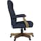 Boss Executive Navy Linen Chair With Driftwood Finish Frame B905DW-NV - alternate 3