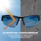Ergodyne DAGR, Safety Glasses, Uncoated, Blue Mirror Lens, Black Frame, Half-Frame DAGR - alternate 4