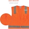 Ergodyne Orange Type R Class 2 Economy Surveyors, Polyester Mesh, Polyester, Zipper Closure, Orange 8249Z - alternate 5