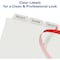 Avery Avery Index Maker Clear Label Dividers 11417, 8-Tab Set, White 7278211417 - alternate 4