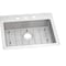 Elkay Sink, Crosstown, SS, 25x22x6", Dual ECTSRAD25226TBG3 - alternate 5