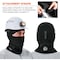 Ergodyne Balaclava Face Mask, 2-in-1 Detachable-Piece, Fleece, Moisture-Wicking, Black, Universal Size 6826 - alternate 6