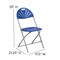 Flash Furniture Blue Plastic Folding Chair, PK8 8-LE-L-4-BL-GG - alternate 4