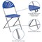 Flash Furniture Blue Plastic Folding Chair, PK8 8-LE-L-4-BL-GG - alternate 7