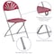 Flash Furniture Burgundy Plastic Folding Chair, PK8 8-LE-L-4-BUR-GG - alternate 4