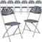Flash Furniture Charcoal Plastic Folding Chair, PK8 8-LE-L-4-CH-GG - alternate 1