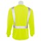 Deltaplus Hi-Vis Long Sleeve Shirt, Class 2, Type R, 100% Polyester Birdseye Mesh with Moisture Wicking, Lime 64005 - alternate 2