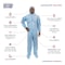 International Enviroguard Coverall, L, Flame Resistant Fabric, Zipper with Storm Flap, Elastic Cuff, Serged Seam 9019-L - alternate 2