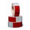 3M Conspicuity Reflective Tape, 2 in W x 150 ft L, 10 mil Thick, Red/White 913-32 - alternate 3