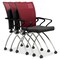 Mayline Training Chair Integrated Arms, 18-1/2" Height, Mesh, Black/Red TSH1BR - alternate 4