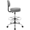 Boss Caressoft Medical/Drafting Stool W/ Back Cushion B16245-GY - alternate 3