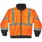 Ergodyne Hi-Vis 2-in-1 Bomber Jacket, Oxford Polyester, Class 3 Hi-Viz Orange, L 8379 - alternate 2